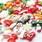 Random 50pcs Mix Lots Resin Flatback Flat Back X'Mas Christmas Santa Tree Claus Beer Snowman Snowflake Jingle Bell Sock Craft Embellishment (50)
